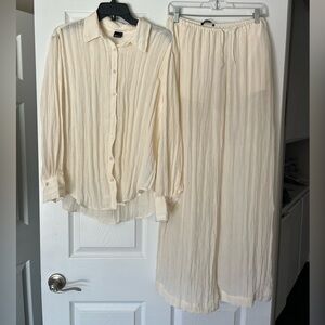 NWOT Gina Tricot Blouse and Pants Set